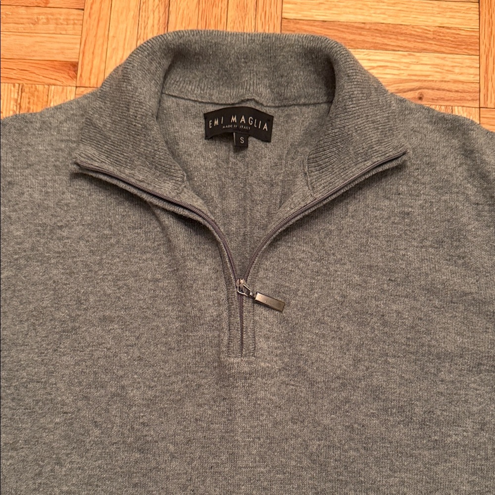 Emi Maglia Quarter Zip Wool Blend Sweater made in Italy